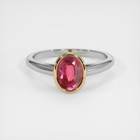 1.54 Ct. Ruby Ring, 14K Yellow & White 1