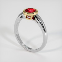 1.39 Ct. Ruby Ring, 14K Yellow & White 2