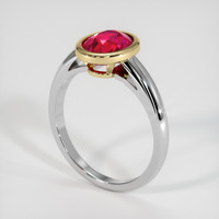 2.03 Ct. Ruby Ring, 14K Yellow & White 2