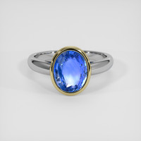 2.62 Ct. Blue Sapphire Ring, 14K Yellow & White 1