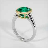 2.79 Ct. Emerald Ring, 18K Yellow & White 2