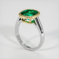 2.45 Ct. Emerald Ring, 18K Yellow & White 2