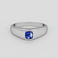 0.78 Ct. Blue Sapphire Ring, Silver 1