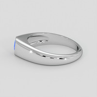 0.78 Ct. Blue Sapphire Ring, Silver 4