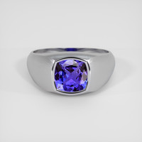 2.84 Ct. Violetish Blue Tanzanite Ring, 10K White Gold 1