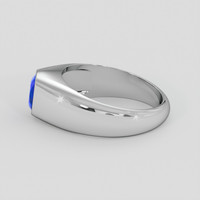 2.03 Ct. Blue Sapphire Ring, 14K White Gold 4