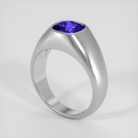 2.84 Ct. Violetish Blue Tanzanite Ring, 18K White Gold 2