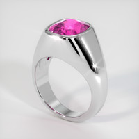 5.12 Ct. Purplish Pink Sapphire Ring, 18K White Gold 2