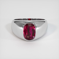 2.77 Ct. Ruby Ring, 18K White Gold 1