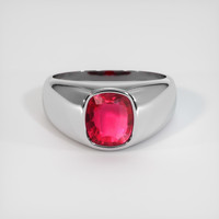 2.02 Ct. Ruby Ring, 18K White Gold 1