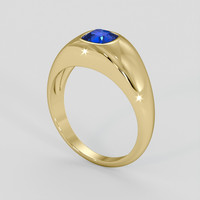 1.15 Ct. Blue Sapphire Ring, 18K Yellow Gold 2