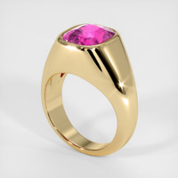 5.12 Ct. Purplish Pink Sapphire Ring, 18K Yellow Gold 2