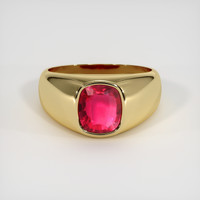 2.02 Ct. Ruby Ring, 18K Yellow Gold 1