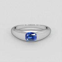0.82 Ct. Blue Sapphire Ring, Platinum 950 1