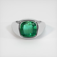 7.62 Ct. Emerald Ring, 18K White Gold 1