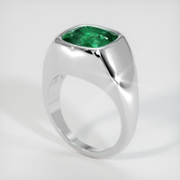 7.62 Ct. Emerald Ring, 18K White Gold 2