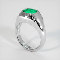 2.15 Ct. Emerald Ring, 18K White Gold 2