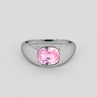 3.04 Ct. Pink Sapphire Ring, 18K White Gold 1