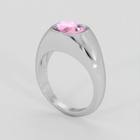 3.04 Ct. Pink Sapphire Ring, 18K White Gold 2