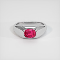 1.70 Ct. Ruby Ring, 18K White Gold 1