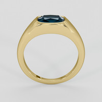 2.55 Ct. Greenish Blue Sapphire Ring, 10K Yellow Gold 3