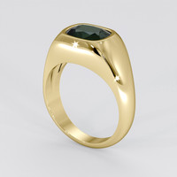 2.03 Ct. Bluish Green Sapphire Ring, 14K Yellow Gold 2