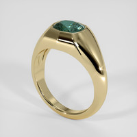 1.43 Ct. Bluish Green Sapphire Ring, 14K Yellow Gold 2