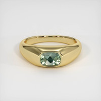 1.10 Ct. Green Sapphire Ring, 14K Yellow Gold 1