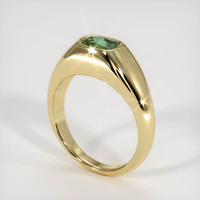 1.10 Ct. Green Sapphire Ring, 14K Yellow Gold 2