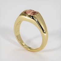 4.03 Ct. Padparadscha Sapphire Ring, 18K Yellow Gold 2