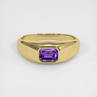 1.51 Ct. Purple Sapphire Ring, 18K Yellow Gold 1