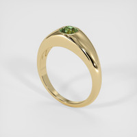 0.82 Ct. Bluish Green Sapphire Ring, 18K Yellow Gold 2