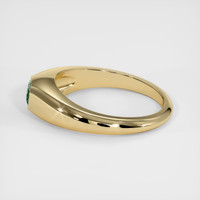 0.66 Ct. Bluish Green Sapphire Ring, 18K Yellow Gold 4