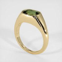 2.28 Ct. Yellowish Green Sapphire Ring, 18K Yellow Gold 2