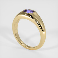 0.80 Ct. Purple Sapphire Ring, 18K Yellow Gold 2