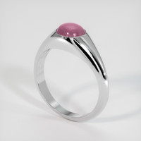 2.88 Ct. Reddish Pink Sapphire Ring, Platinum 950 2