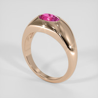 1.00 Ct. Purplish Pink Sapphire Ring, 14K Rose Gold 2
