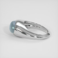 13.61 Ct. Blue Flash Moonstone Ring, Silver 4