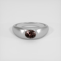0.85 Ct. Brown Sapphire Ring, 10K White Gold 1