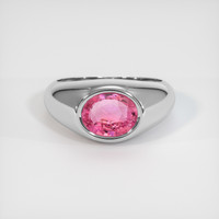 2.02 Ct. Padparadscha Sapphire Ring, 14K White Gold 1