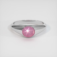 2.88 Ct. Reddish Pink Sapphire Ring, 14K White Gold 1