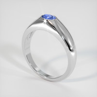 0.39 Ct. Sapphire Ring, 18K White Gold 2