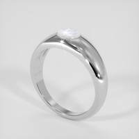 0.99 Ct. White Sapphire Ring, 18K White Gold 2