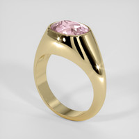 3.78 Ct. Pink Kunzite Ring, 18K Yellow Gold 2
