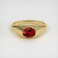 1.06 Ct. Ruby Ring, 18K Yellow Gold 1