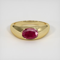 2.40 Ct. Ruby Ring, 18K Yellow Gold 1