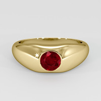 1.24 Ct. Ruby Ring, 18K Yellow Gold 1