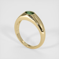 0.73 Ct. Green Sapphire Ring, 18K Yellow Gold 2