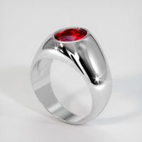 2.05 Ct. Ruby Ring, Platinum 950 2