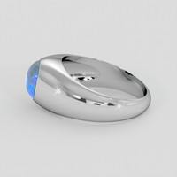 3.05 Ct. Blue Sapphire Ring, Platinum 950 4